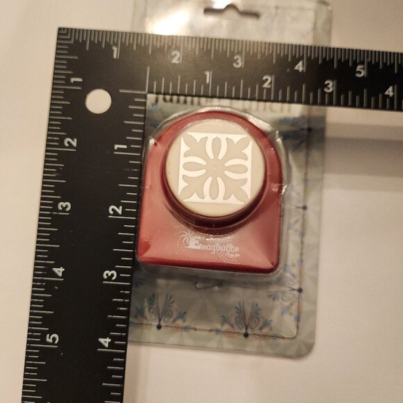 Ornate Snowflake Square Jumbo Hole Punch Emagination paper Scrapbook Craft Shape - Picture 5 of 7